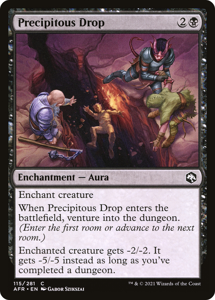 Precipitous Drop (AFR-115) - Adventures in the Forgotten Realms Foil - Premium MTG Single from Wizards of the Coast - Just $0.08! Shop now at Game Crave Tournament Store