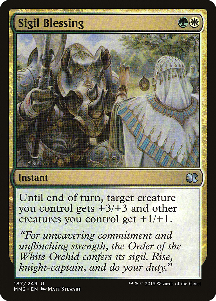 Sigil Blessing (MM2-187) - Modern Masters 2015 Foil - Premium MTG Single from Wizards of the Coast - Just $0.25! Shop now at Game Crave Tournament Store