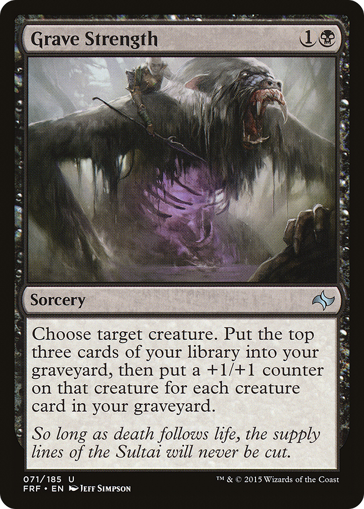 Grave Strength (FRF-071) - Fate Reforged - Premium MTG Single from Wizards of the Coast - Just $0.25! Shop now at Game Crave Tournament Store