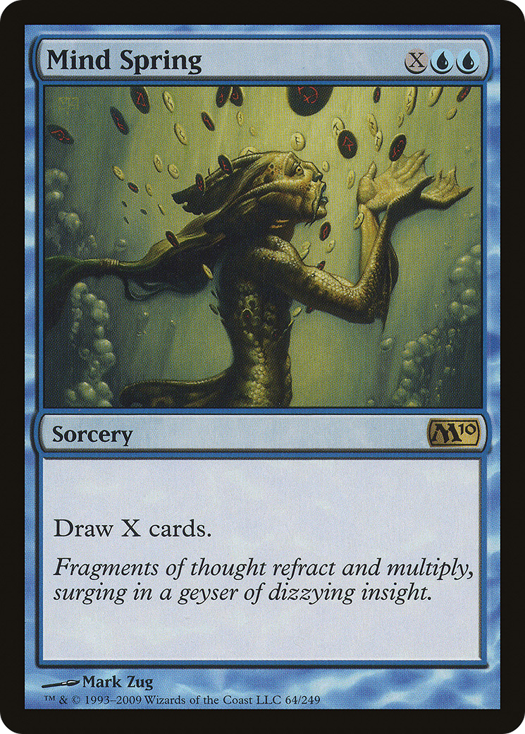 Mind Spring (M10-064) - Magic 2010 Foil - Premium MTG Single from Wizards of the Coast - Just $1.35! Shop now at Game Crave Tournament Store