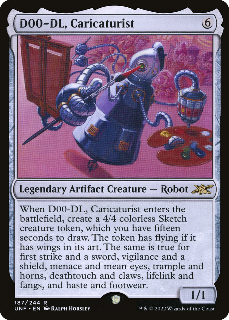 D00-DL, Caricaturist (UNF-187) - Unfinity Foil - Premium MTG Single from Wizards of the Coast - Just $0.25! Shop now at Game Crave Tournament Store