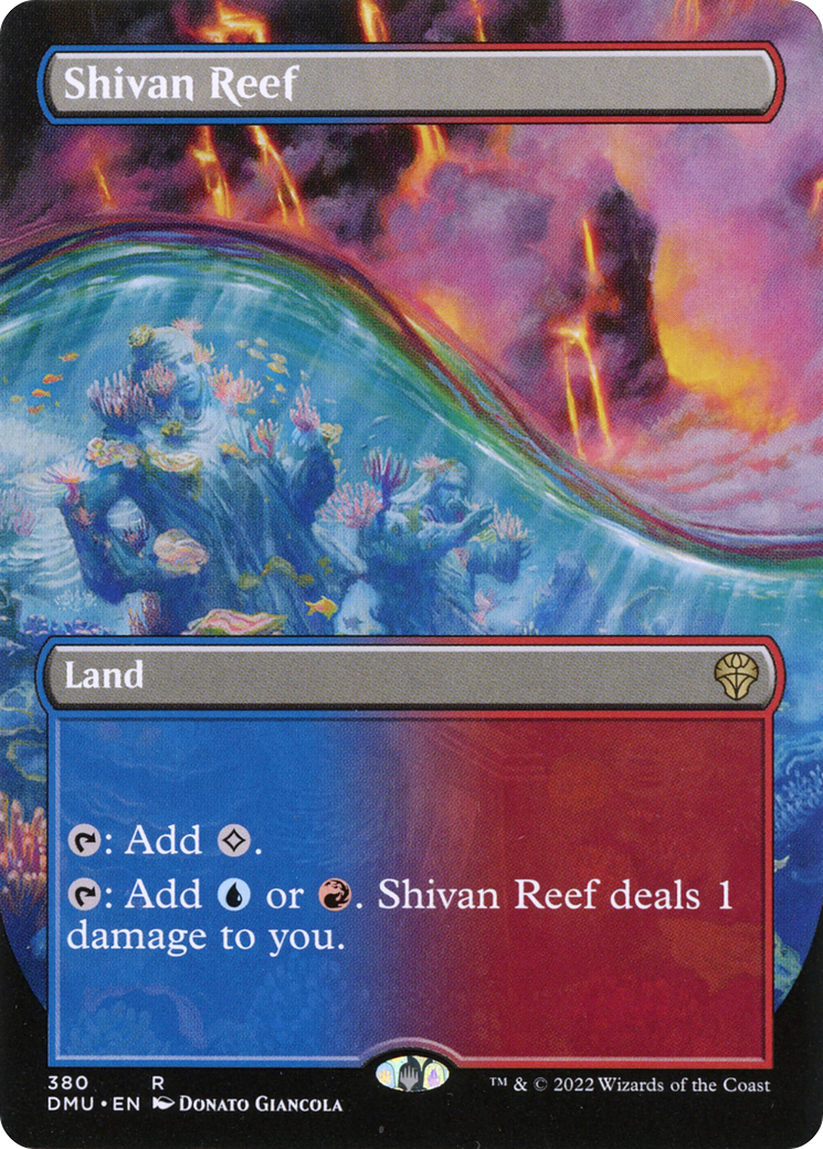 Shivan Reef (DMU-380) - Dominaria United (Borderless) Foil - Premium MTG Single from Wizards of the Coast - Just $1.35! Shop now at Game Crave Tournament Store
