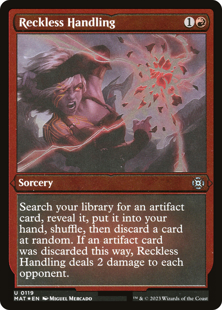 Reckless Handling (MAT-119) - March of the Machine: The Aftermath Etched Foil - Premium MTG Single from Wizards of the Coast - Just $0.08! Shop now at Game Crave Tournament Store