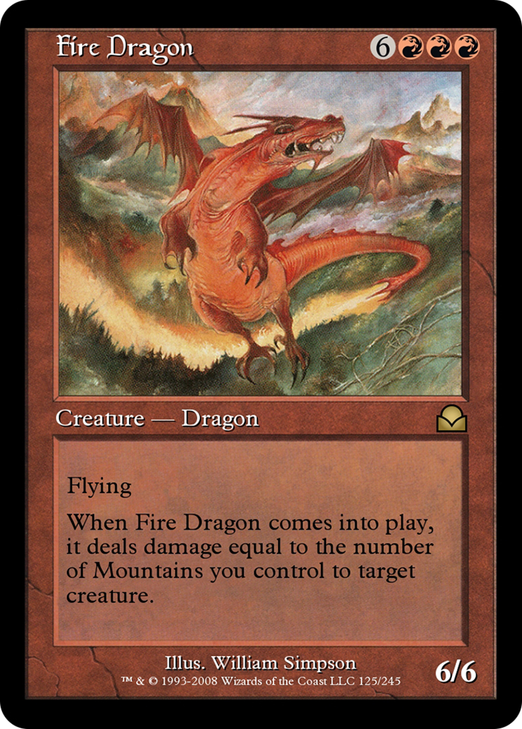 Fire Dragon (ME2-125) - Masters Edition II Foil - Premium MTG Single from Wizards of the Coast - Just $0! Shop now at Game Crave Tournament Store