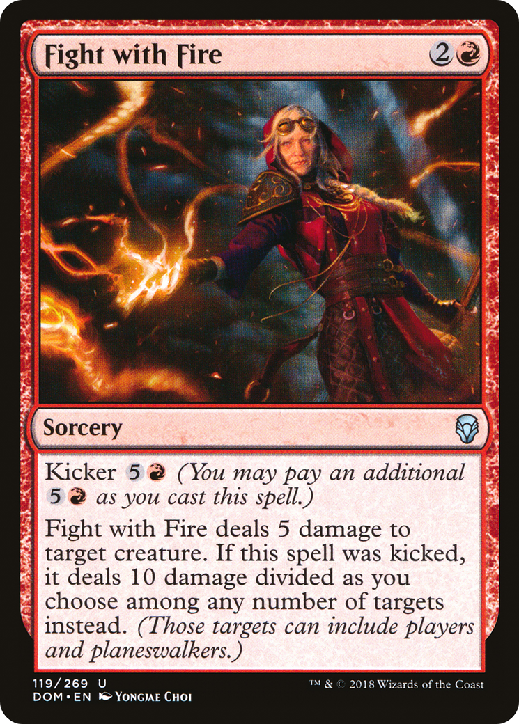 Fight with Fire (DOM-119) - Dominaria Foil - Premium MTG Single from Wizards of the Coast - Just $0.08! Shop now at Game Crave Tournament Store