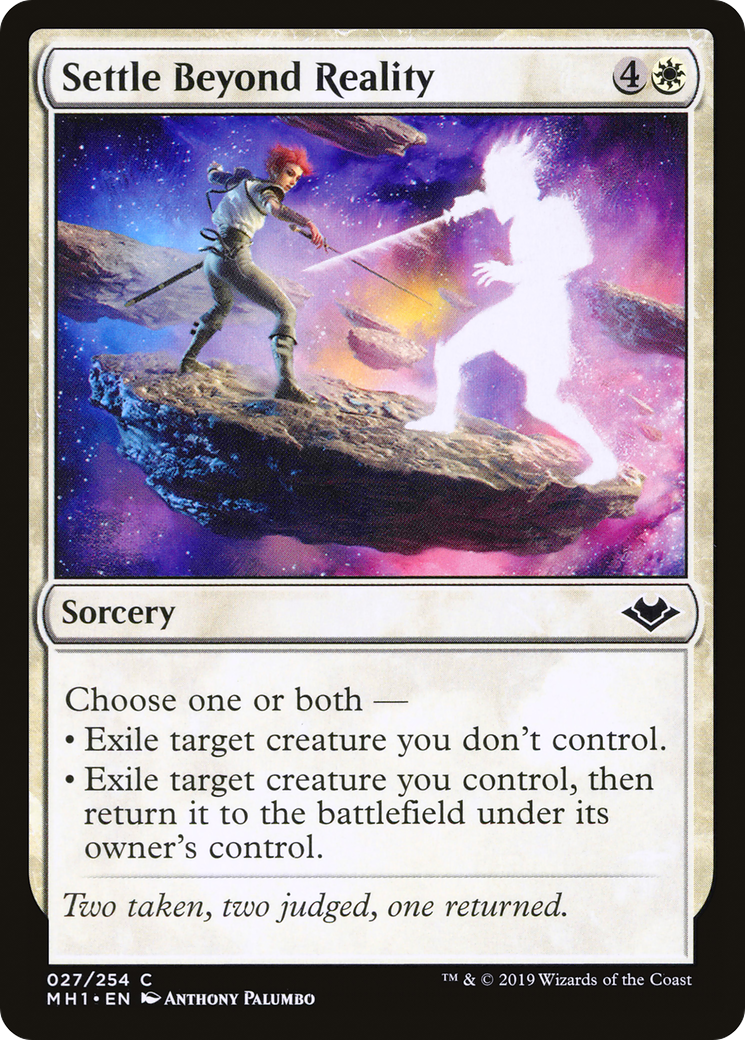 Settle Beyond Reality (MH1-027) - Modern Horizons Foil - Premium MTG Single from Wizards of the Coast - Just $0.08! Shop now at Game Crave Tournament Store