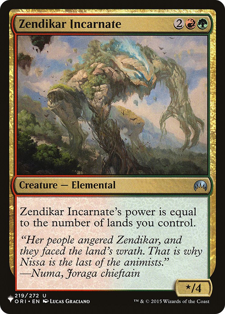 Zendikar Incarnate (PLIST-233) - The List - Premium MTG Single from Wizards of the Coast - Just $0.08! Shop now at Game Crave Tournament Store