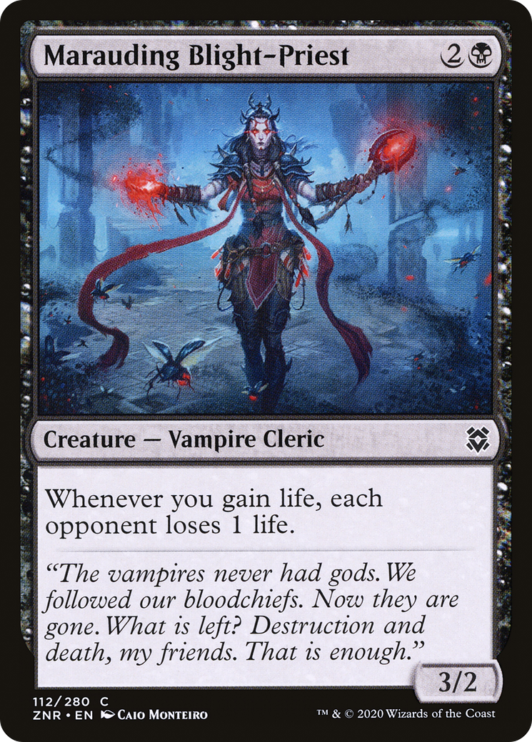 Marauding Blight-Priest (ZNR-112) - Zendikar Rising - Premium MTG Single from Wizards of the Coast - Just $0.08! Shop now at Game Crave Tournament Store