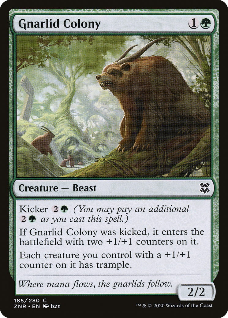 Gnarlid Colony (ZNR-185) - Zendikar Rising - Premium MTG Single from Wizards of the Coast - Just $0.08! Shop now at Game Crave Tournament Store
