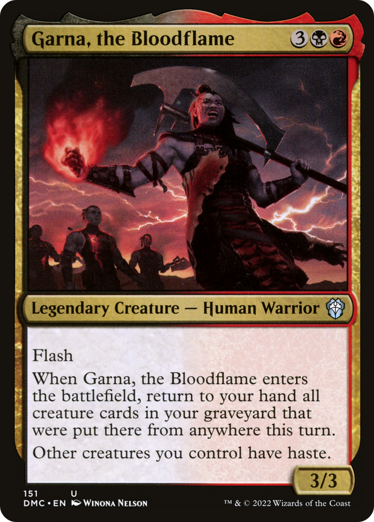 Garna, the Bloodflame (DMC-151) - Dominaria United Commander - Premium MTG Single from Wizards of the Coast - Just $0.08! Shop now at Game Crave Tournament Store