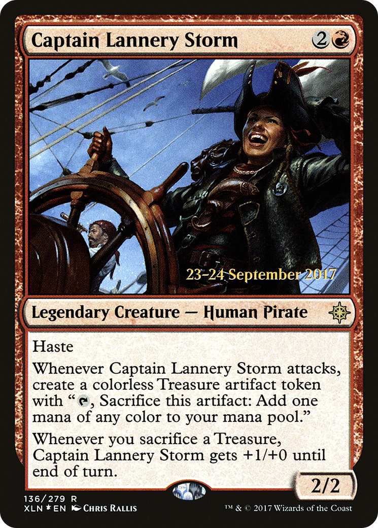 Captain Lannery Storm (PXLN-136S) - Ixalan Promos Foil - Premium MTG Single from Wizards of the Coast - Just $0.47! Shop now at Game Crave Tournament Store
