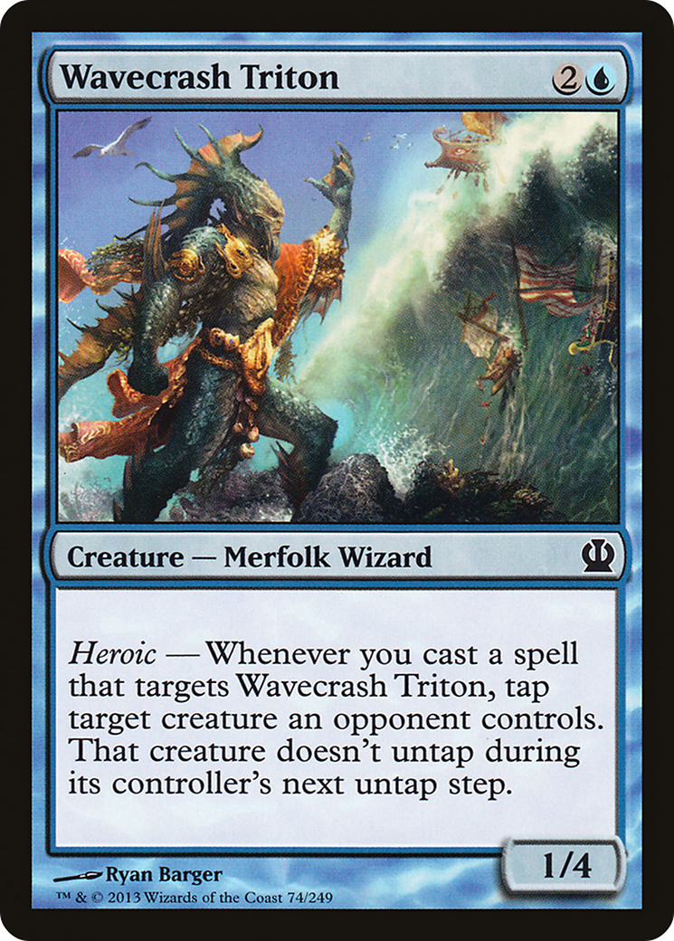 Wavecrash Triton (THS-074) - Theros Foil - Premium MTG Single from Wizards of the Coast - Just $0.08! Shop now at Game Crave Tournament Store