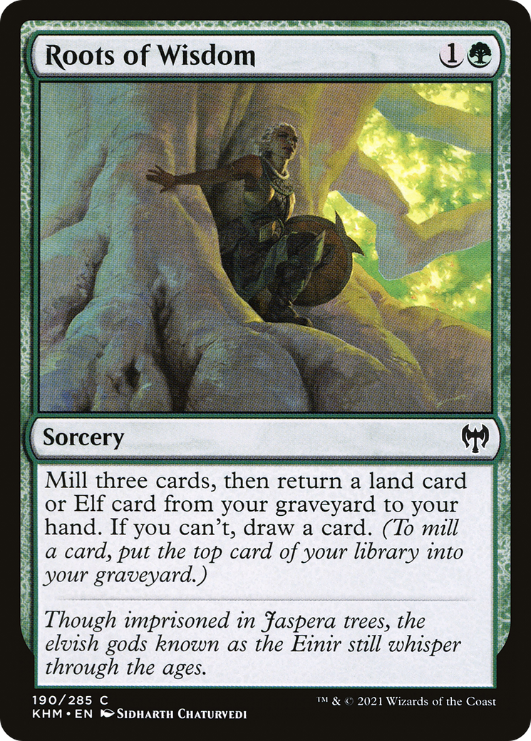 Roots of Wisdom (KHM-190) - Kaldheim - Premium MTG Single from Wizards of the Coast - Just $0.08! Shop now at Game Crave Tournament Store