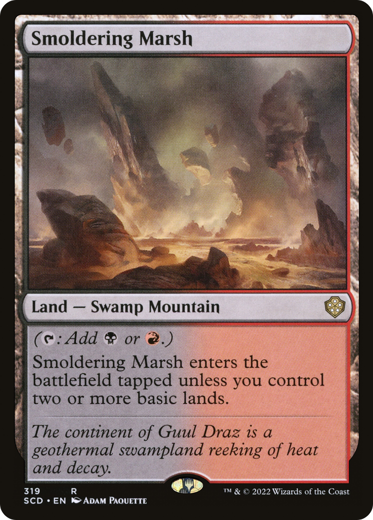 Smoldering Marsh (SCD-319) - Starter Commander Decks - Premium MTG Single from Wizards of the Coast - Just $0.08! Shop now at Game Crave Tournament Store