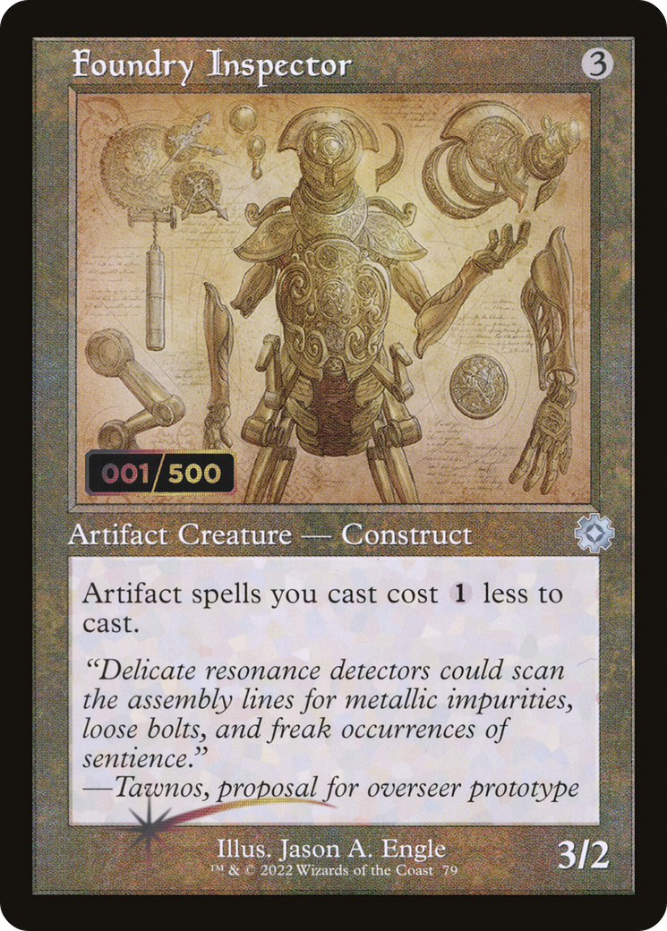 Foundry Inspector (BRR-79Z) - The Brothers' War Retro Artifacts Foil - Premium MTG Single from Wizards of the Coast - Just $311.86! Shop now at Game Crave Tournament Store