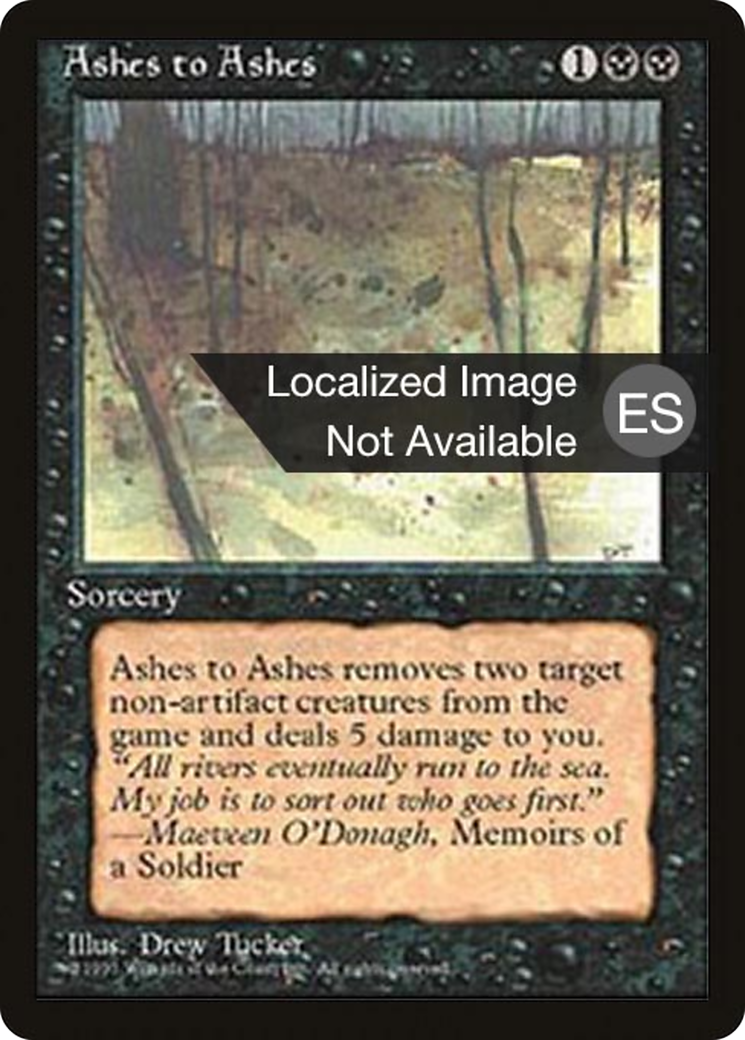 Ashes to Ashes (4BB-119) - Fourth Edition Foreign Black Border - Premium MTG Single from Wizards of the Coast - Just $0.70! Shop now at Game Crave Tournament Store