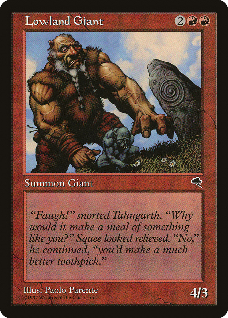 Lowland Giant (TMP-187) - Tempest - Premium MTG Single from Wizards of the Coast - Just $0.08! Shop now at Game Crave Tournament Store