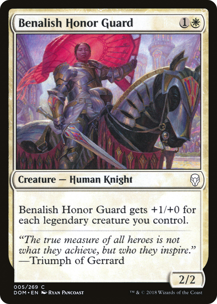Benalish Honor Guard (DOM-005) - Dominaria Foil - Premium MTG Single from Wizards of the Coast - Just $0.08! Shop now at Game Crave Tournament Store