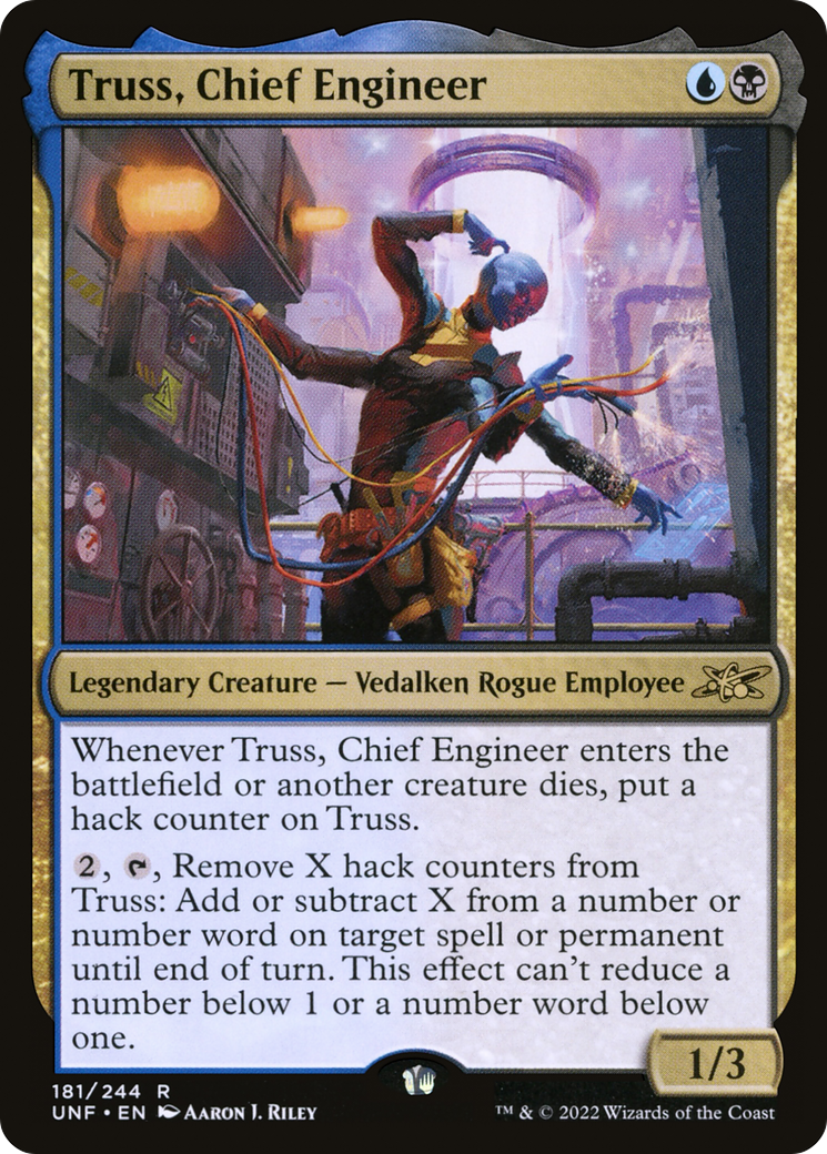 Truss, Chief Engineer (UNF-181) - Unfinity Foil - Premium MTG Single from Wizards of the Coast - Just $0.08! Shop now at Game Crave Tournament Store