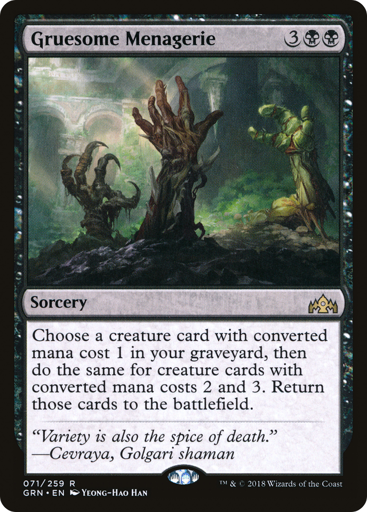 Gruesome Menagerie (GRN-071) - Guilds of Ravnica Foil - Premium MTG Single from Wizards of the Coast - Just $0.11! Shop now at Game Crave Tournament Store