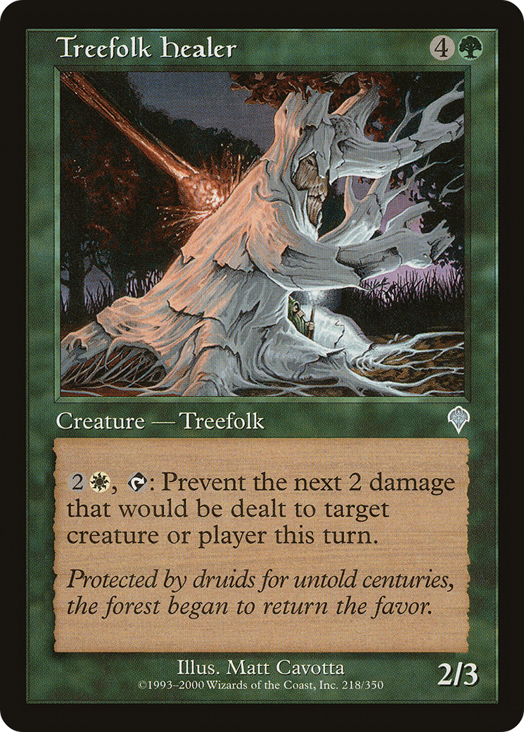 Treefolk Healer (INV-218) - Invasion - Premium MTG Single from Wizards of the Coast - Just $0.08! Shop now at Game Crave Tournament Store