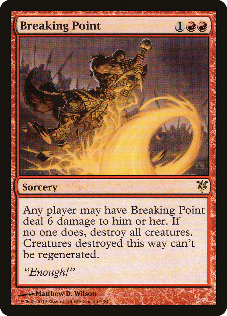 Breaking Point (DDK-067) - Duel Decks: Sorin vs. Tibalt - Premium MTG Single from Wizards of the Coast - Just $0.25! Shop now at Game Crave Tournament Store