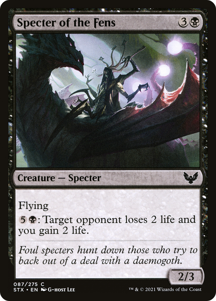 Specter of the Fens (STX-087) - Strixhaven: School of Mages Foil - Premium MTG Single from Wizards of the Coast - Just $0.08! Shop now at Game Crave Tournament Store