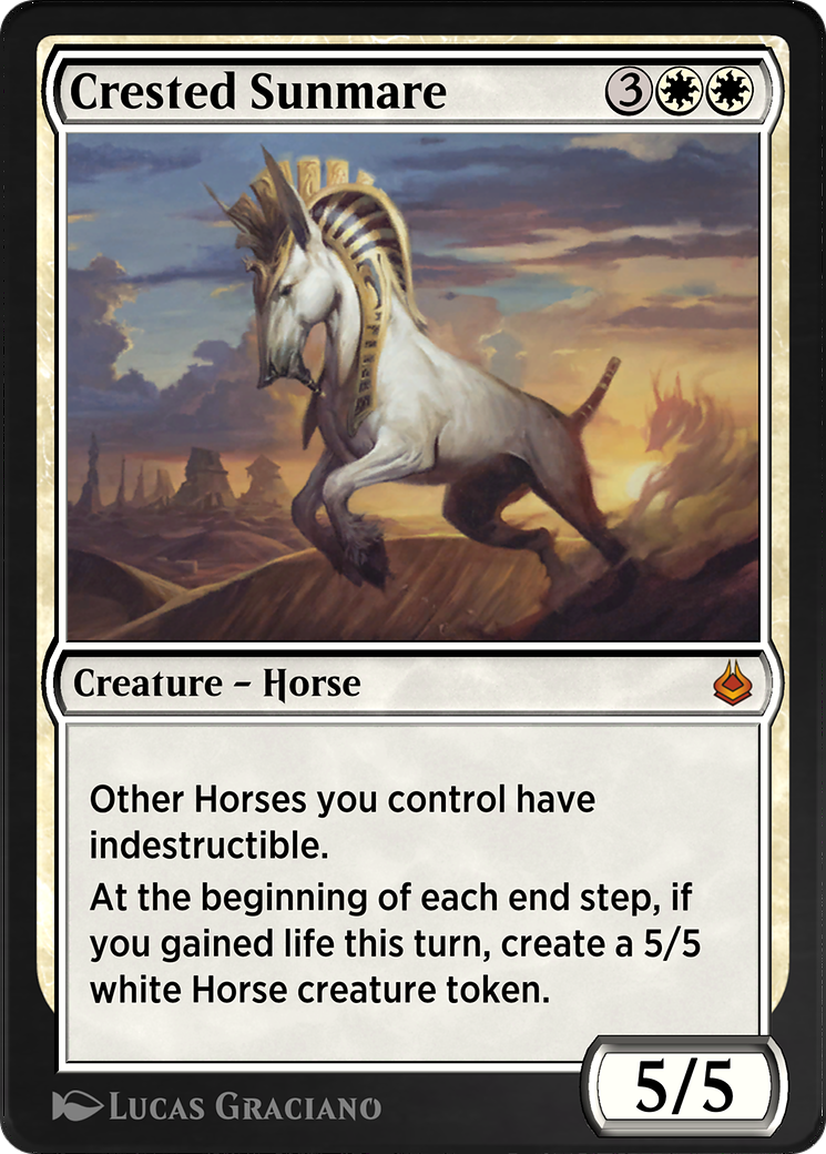 Crested Sunmare (AKR-011) - Amonkhet Remastered - Premium MTG Single from Wizards of the Coast - Just $0! Shop now at Game Crave Tournament Store