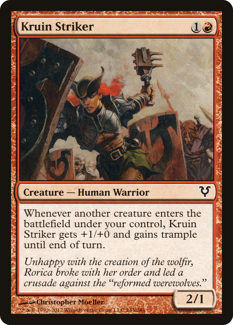 Kruin Striker (AVR-143) - Avacyn Restored Foil - Premium MTG Single from Wizards of the Coast - Just $0.08! Shop now at Game Crave Tournament Store