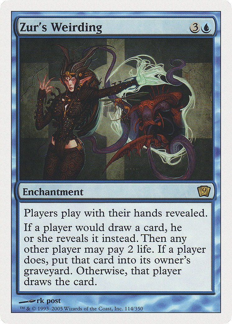 Zur's Weirding (9ED-114) - Ninth Edition - Premium MTG Single from Wizards of the Coast - Just $0.62! Shop now at Game Crave Tournament Store