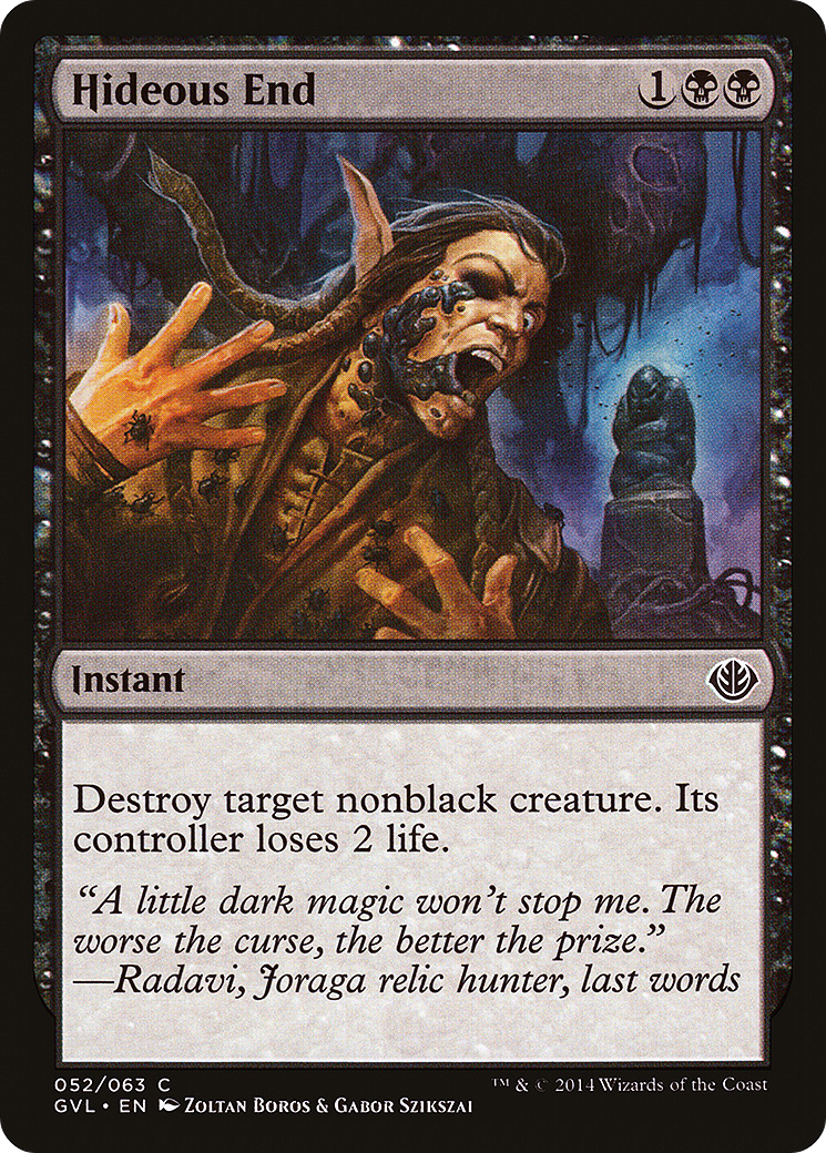 Hideous End (GVL-052) - Duel Decks Anthology: Garruk vs. Liliana - Premium MTG Single from Wizards of the Coast - Just $0.08! Shop now at Game Crave Tournament Store