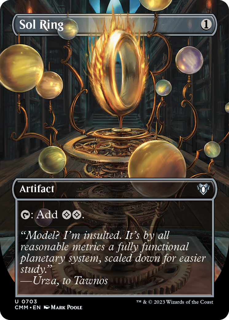 Sol Ring (CMM-703) - Commander Masters (Borderless) Foil - Premium MTG Single from Wizards of the Coast - Just $6.45! Shop now at Game Crave Tournament Store