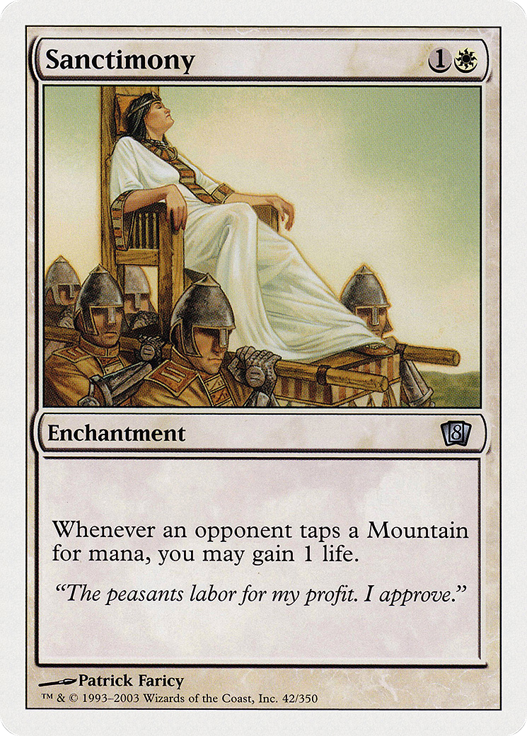 Sanctimony (8ED-042) - Eighth Edition - Premium MTG Single from Wizards of the Coast - Just $0.12! Shop now at Game Crave Tournament Store