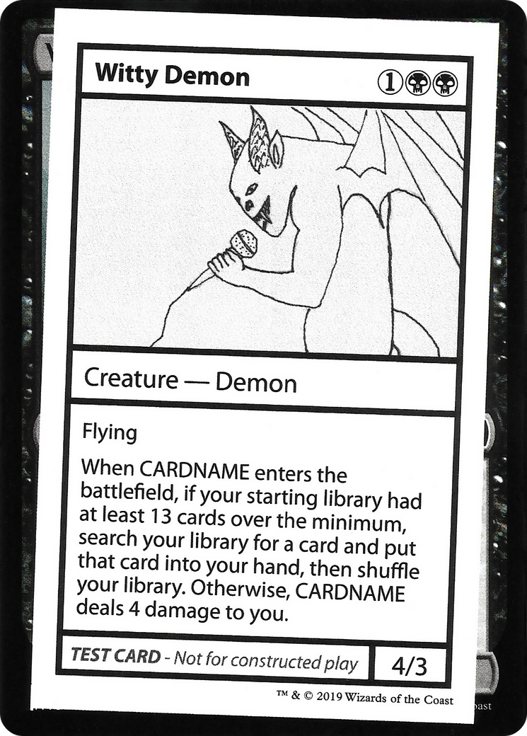 Witty Demon (CMB2-050) - Mystery Booster Playtest Cards 2021 - Premium MTG Single from Wizards of the Coast - Just $0.25! Shop now at Game Crave Tournament Store