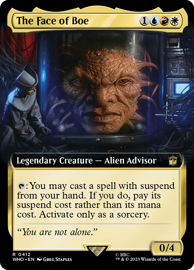The Face of Boe (WHO-412) - Doctor Who: (Extended Art) - Premium MTG Single from Wizards of the Coast - Just $0.08! Shop now at Game Crave Tournament Store