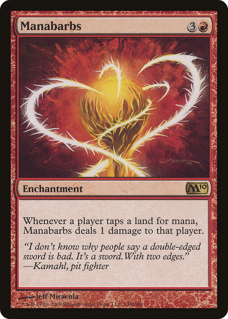 Manabarbs (M10-149) - Magic 2010 Foil - Premium MTG Single from Wizards of the Coast - Just $4.30! Shop now at Game Crave Tournament Store
