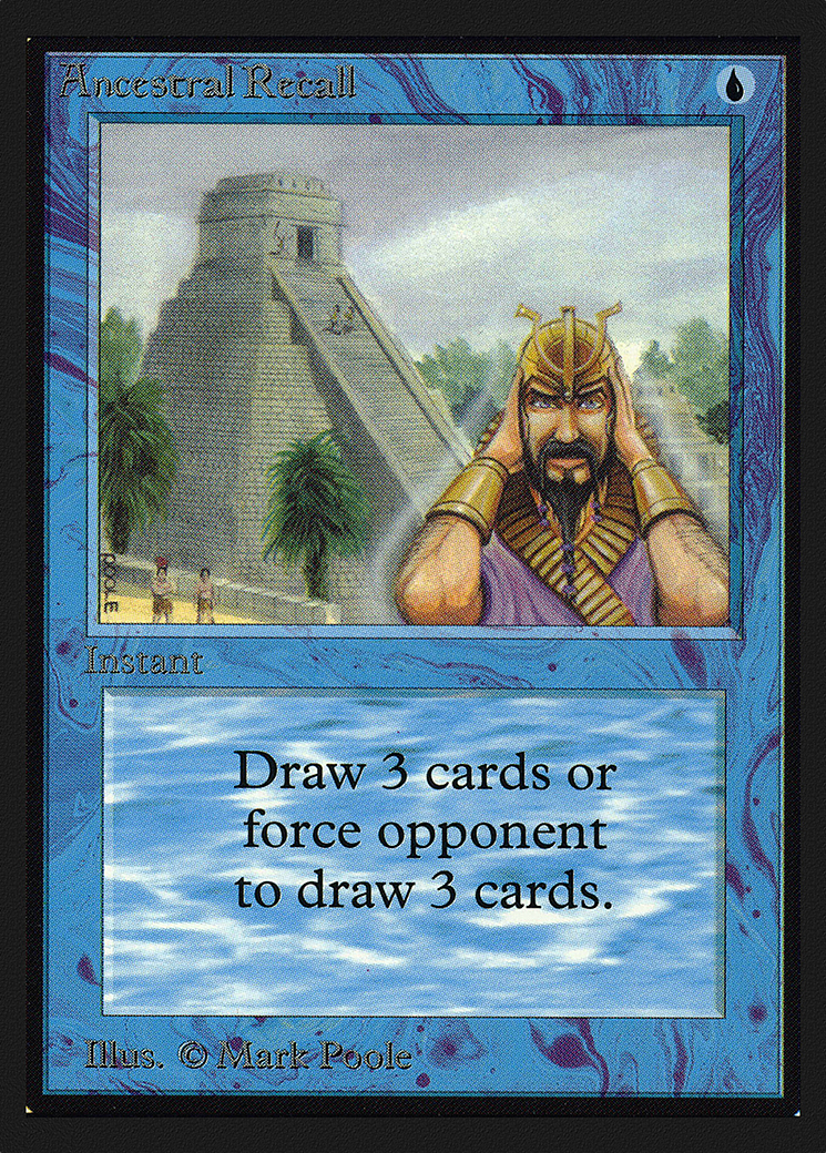 Ancestral Recall (CED-048) - Collectors' Edition - Premium MTG Single from Wizards of the Coast - Just $158.40! Shop now at Game Crave Tournament Store