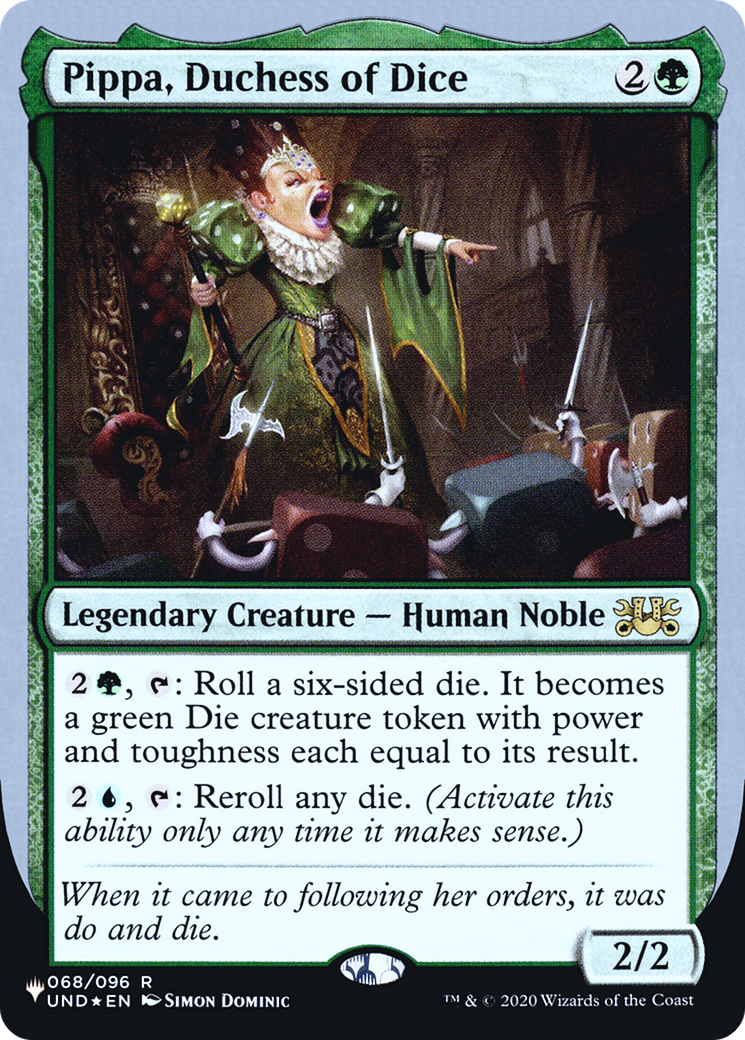 Pippa, Duchess of Dice (UPLIST-040) - The List (Unfinity Foil Edition) Foil - Premium MTG Single from Wizards of the Coast - Just $0.08! Shop now at Game Crave Tournament Store