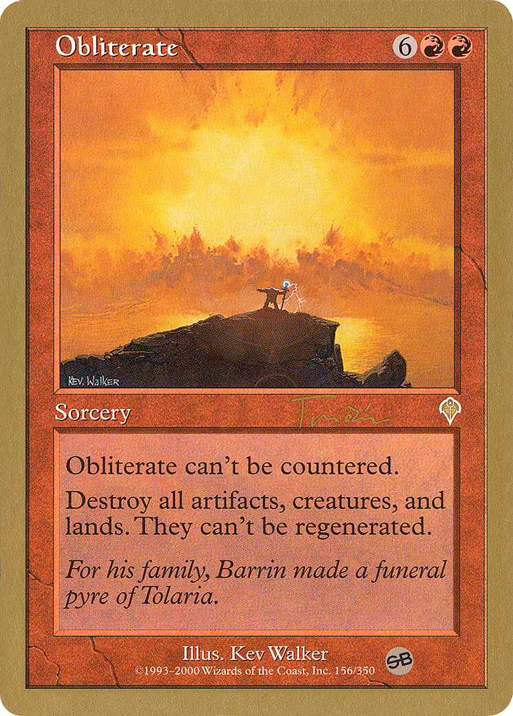 Obliterate (WC01-JT156SB) - World Championship Decks 2001 - Premium MTG Single from Wizards of the Coast - Just $0.44! Shop now at Game Crave Tournament Store