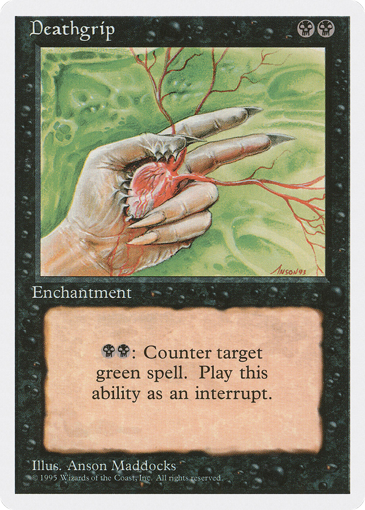 Deathgrip (4ED-130) - Fourth Edition - Premium MTG Single from Wizards of the Coast - Just $0.08! Shop now at Game Crave Tournament Store