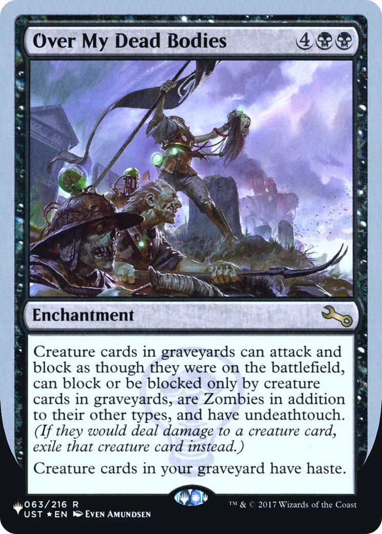 Over My Dead Bodies (UPLIST-023) - The List (Unfinity Foil Edition) Foil - Premium MTG Single from Wizards of the Coast - Just $0.30! Shop now at Game Crave Tournament Store
