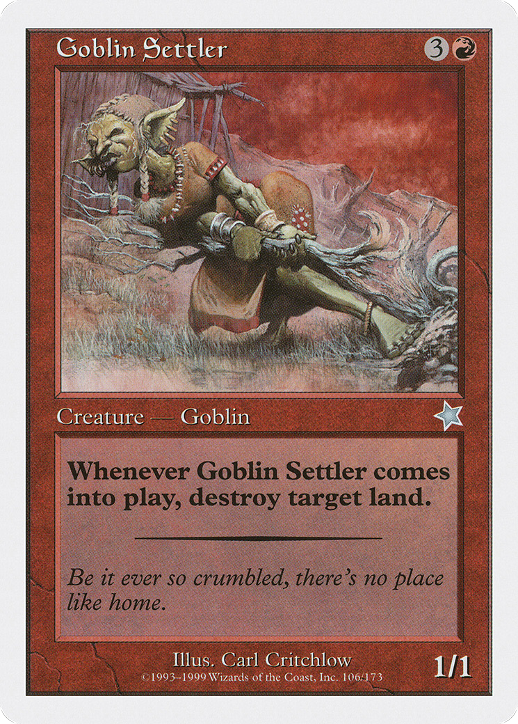 Goblin Settler (S99-106) - Starter 1999 - Premium MTG Single from Wizards of the Coast - Just $6.72! Shop now at Game Crave Tournament Store
