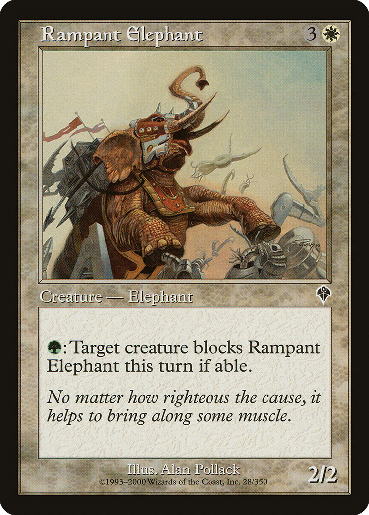 Rampant Elephant (INV-028) - Invasion Foil - Premium MTG Single from Wizards of the Coast - Just $0.12! Shop now at Game Crave Tournament Store