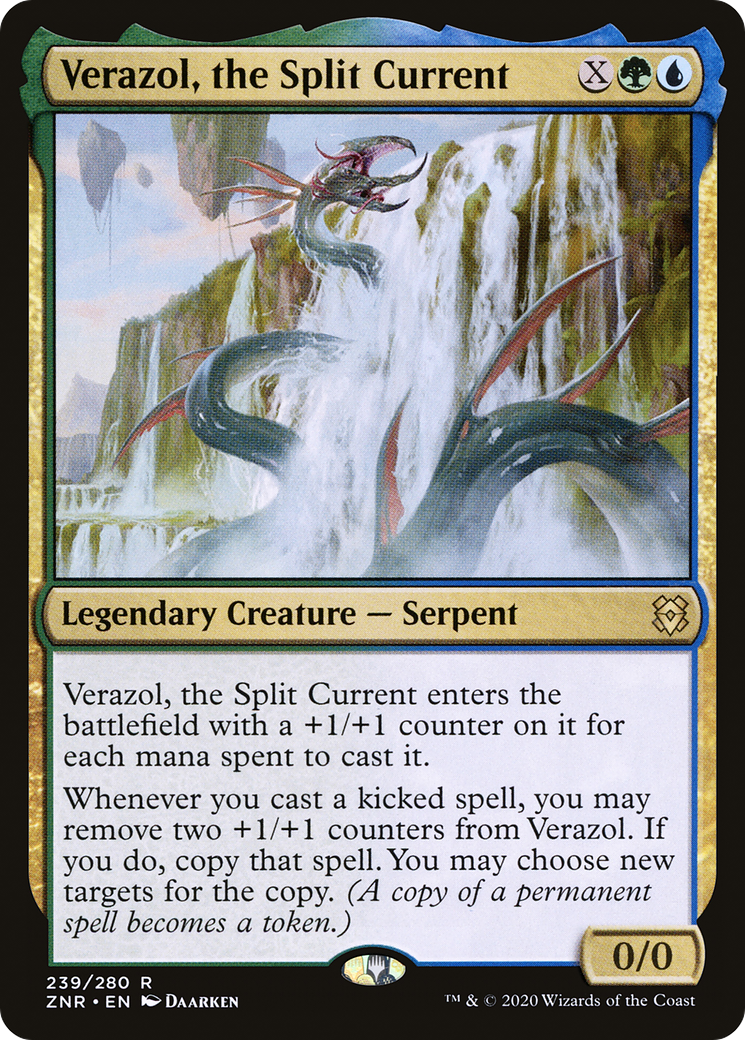 Verazol, the Split Current (ZNR-239) - Zendikar Rising Foil - Premium MTG Single from Wizards of the Coast - Just $0.25! Shop now at Game Crave Tournament Store