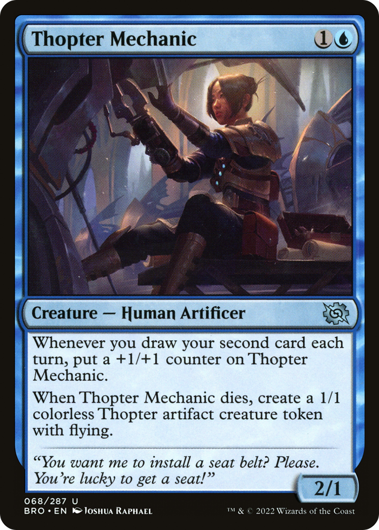 Thopter Mechanic (BRO-068) - The Brothers' War - Premium MTG Single from Wizards of the Coast - Just $0.08! Shop now at Game Crave Tournament Store