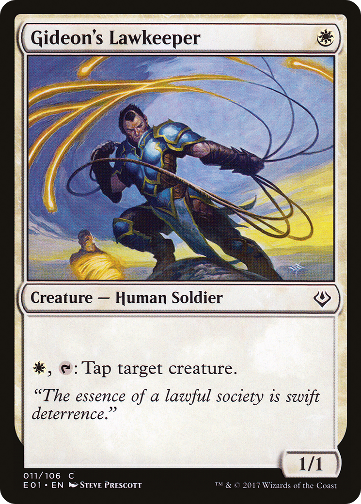 Gideon's Lawkeeper (E01-011) - Archenemy: Nicol Bolas - Premium MTG Single from Wizards of the Coast - Just $0.27! Shop now at Game Crave Tournament Store