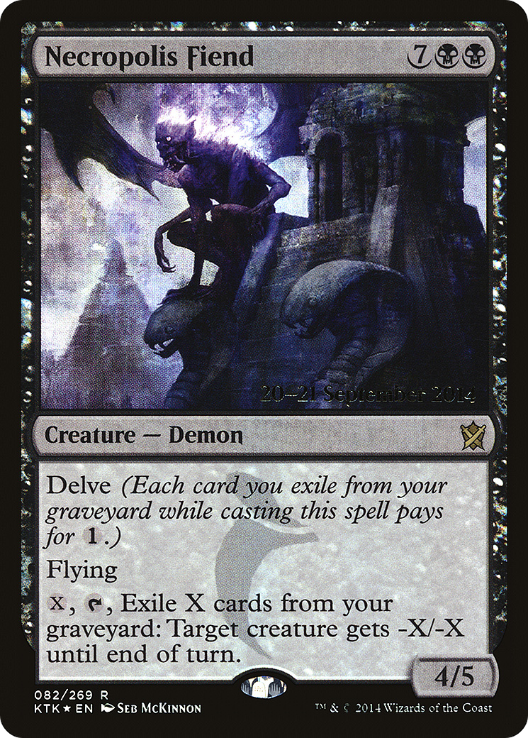 Necropolis Fiend (PKTK-82S) - Khans of Tarkir Promos Foil - Premium MTG Single from Wizards of the Coast - Just $0.30! Shop now at Game Crave Tournament Store