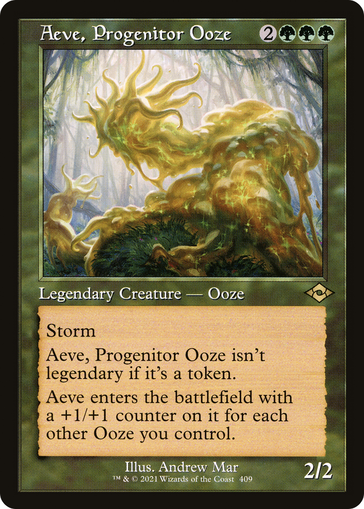 Aeve, Progenitor Ooze (MH2-409) - Modern Horizons 2 Etched Foil - Premium MTG Single from Wizards of the Coast - Just $0.08! Shop now at Game Crave Tournament Store