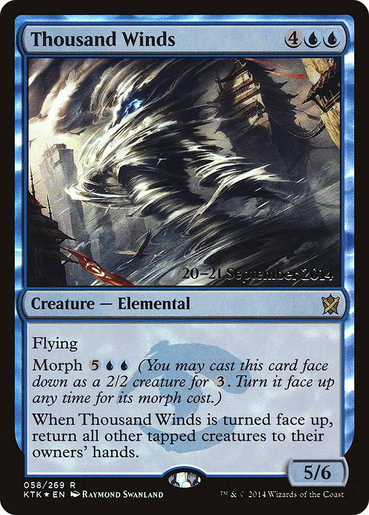 Thousand Winds (PKTK-58S) - Khans of Tarkir Promos Foil - Premium MTG Single from Wizards of the Coast - Just $0.12! Shop now at Game Crave Tournament Store