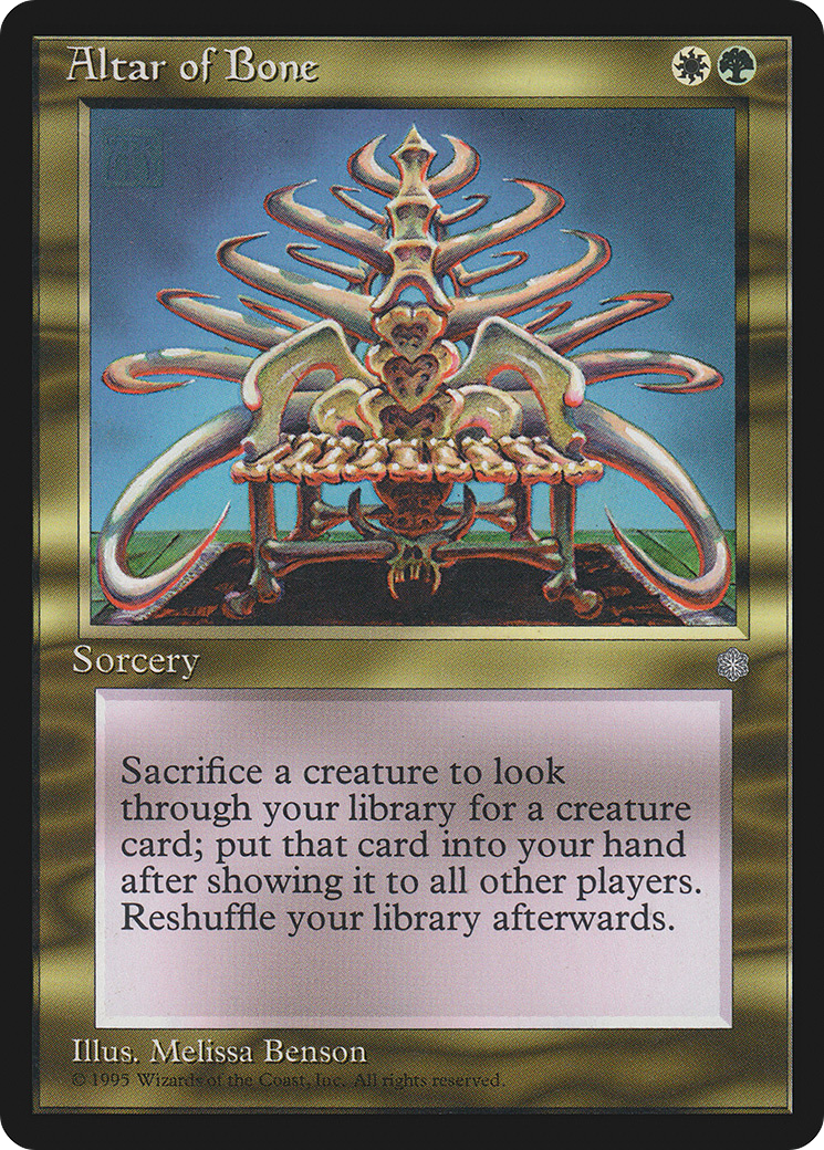 Altar of Bone (ICE-281) - Ice Age - Premium MTG Single from Wizards of the Coast - Just $1.17! Shop now at Game Crave Tournament Store